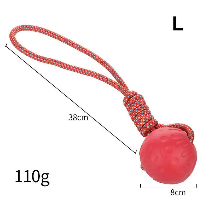 Dog Toy Ball with Rope